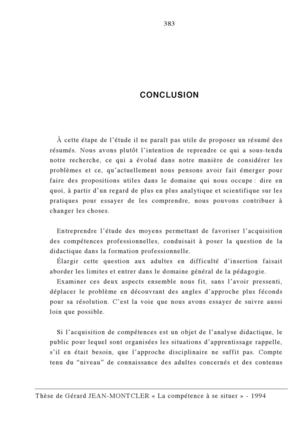 Conclusion : comment favoriser l’acquisition de compétences professionnelles chez des adultes en difficulté de réinsertion.