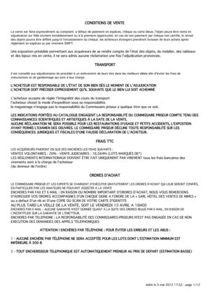 VENTE DE TABLEAUX MODERNES, CONTEMPORAINS ET MOBILIER DESIGN 12-05-2012 