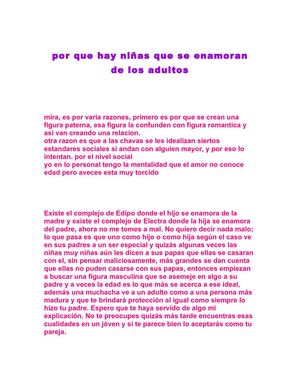 porque las niñas se enamoran de los adultos