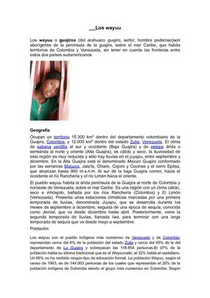 Fortalecimiento de la Cultura Wayuu