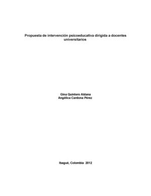 Propuesta de intervención psicoeducativa dirigida a docentes universitarios