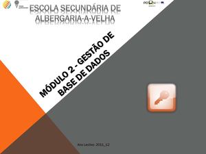 Aula de Base de Dados - TIC (Ensino Profissional)