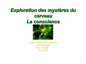 Exploration des mystères de cerveau: la conscience