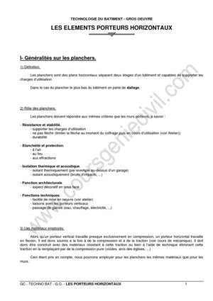 les PLANCHER à core creu et dallage 