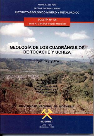 Geología - Cuadrangulo de Tocache (17j) y Uchiza (17k),1998