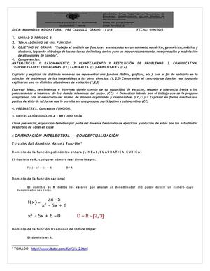 CLASE DOMINIO FUNCION