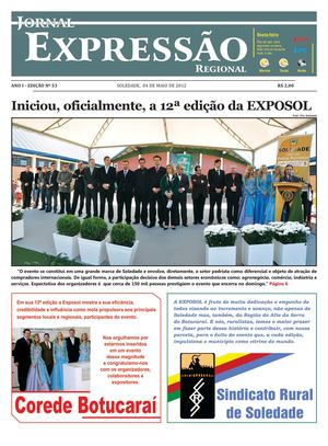 JORNAL EXPRESSÃO REGIONAL - (Edição nº 53) - 04/05/2012