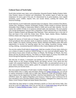 Cultural Tours of North India