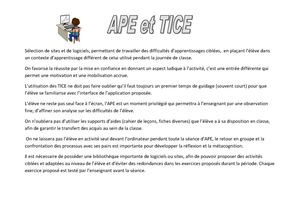 APE et TUIC
