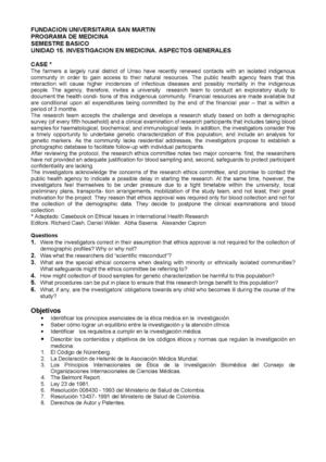 Caso 15. Investigación en Medicina.