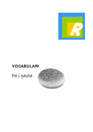 Vocabulari bàsic pa i pasta