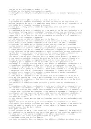 ¿que es un acto psicomágico?