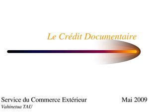 Le Crédit Documentaire