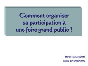Comment organiser sa participation à une foire grand public ?