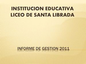 Informe de gestión 2011