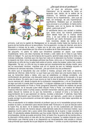 De que sirve el profesor