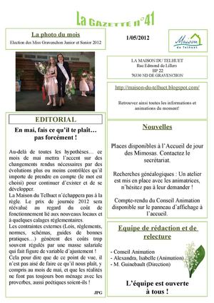 gazette n°41  mai 2012