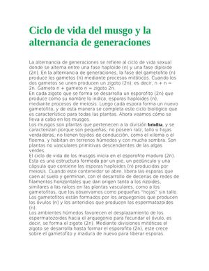 Alternancia de generaciones.