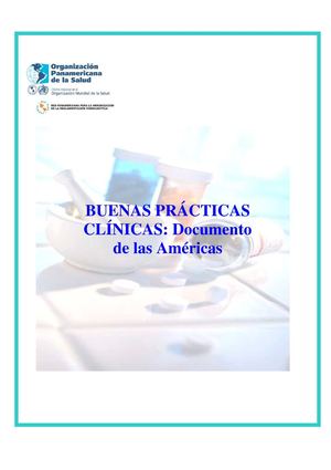 Buenas prácticas clínicas: Documento de las Américas.