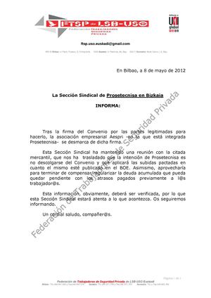 Comunicado FTSP LSB-USO Prosetecnisa Convenio