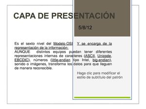 CAPA DE PRESENTACIÓN