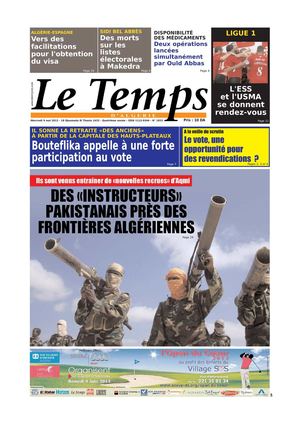 Le Temps d'Algérie Edition du Mercredi 09 Mai 2012