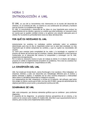 Hora 1- Introducción a UML