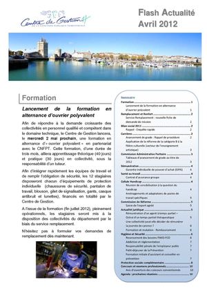 CDG17 - Flash actualité Avril 2012
