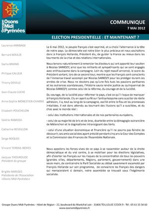 ELECTION HOLLANDE