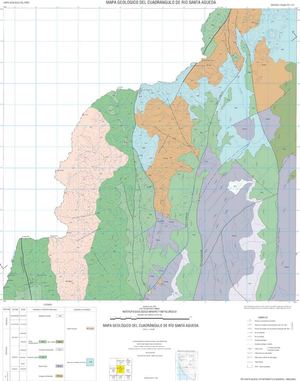 Mapa Geológico del Cuadrángulo Río Santa Águeda (10-f)