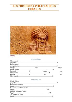 Les primeres civilitzacions urbanes  Dossier