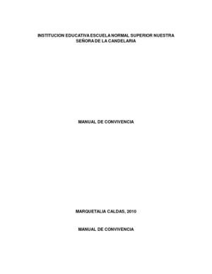 MANUAL DE CONVIVENCIA DE LA ESCUELA NORMAL SUPERIOR NUESTRA SEÑORA DE LA CANDELARIA