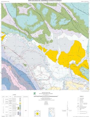 Mapa Geológico del Cuadrángulo Nueva Cajamarca (12-i)