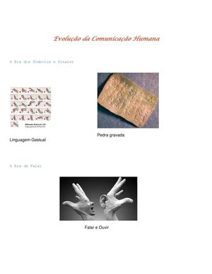 Evolução da comunicação humana