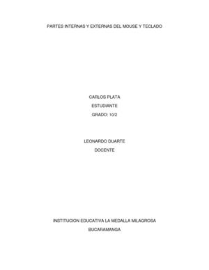 PARTES INTERNAS Y EXTERNAS DEL MOUSE Y TECLADO
