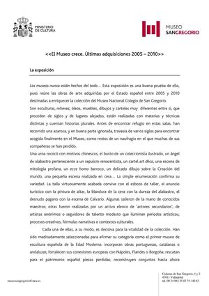 DOSSIER  PRENSA MUSEO CRECE