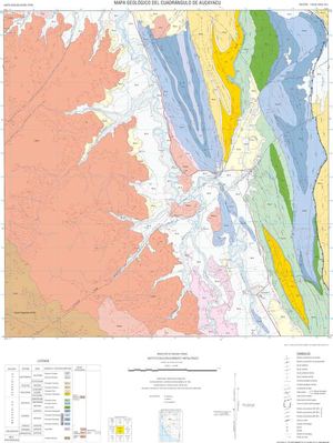 Mapa Geológico del Cuadrángulo Aucayacu (18-k)