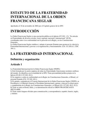 Estatuto OFS internacional