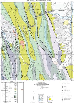 Mapa Geológico del Cuadrángulo Aguaytía (19-l)