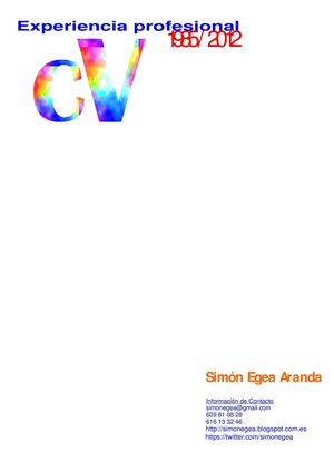 Curriculum Simón Egea 2012