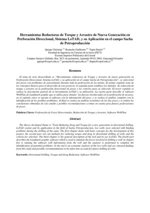 como reducir torque y arrastre en operaciones