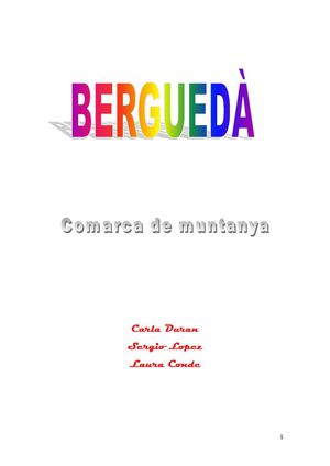 Projecte Comarques 4tA: Berguedà