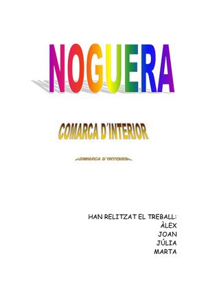 Projecte Comarques 4tA: La Noguera