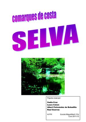 Projecte Comarques 4tB: La Selva