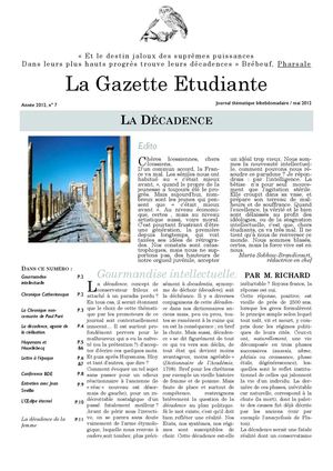 ICES - La Gazette étudiante, n° 7 - La Décadence