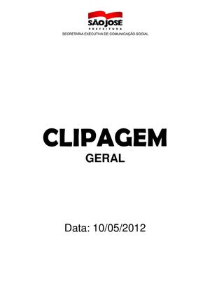 Clipagem Geral 11/05/2012