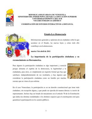 Estado Ley Democracia