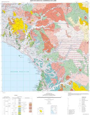 Mapa Geológico del Cuadrángulo Lurín (25-j)