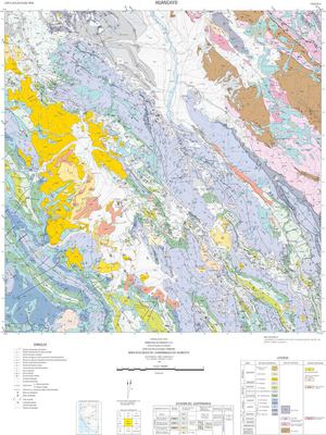 Mapa Geológico del Cuadrángulo Huancayo (25-m)