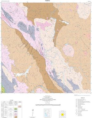 Mapa Geológico del Cuadrángulo Pampas (25-n)
